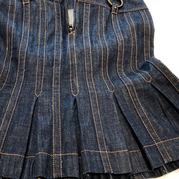 Just Cavalli Spearmint Leather Pleated Skirt main image 1